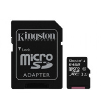 KINGSTON 64GB microSDXC Class10 + SD Adapter